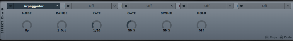 Arpeggiator editor